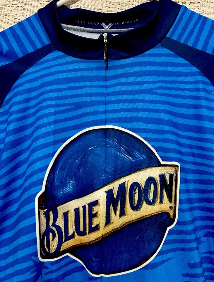 Primal Cycling Jersey XXL Bicycle Blue Moon Brewing Back Pockets Bike Shirt Mens - Image 4 of 4