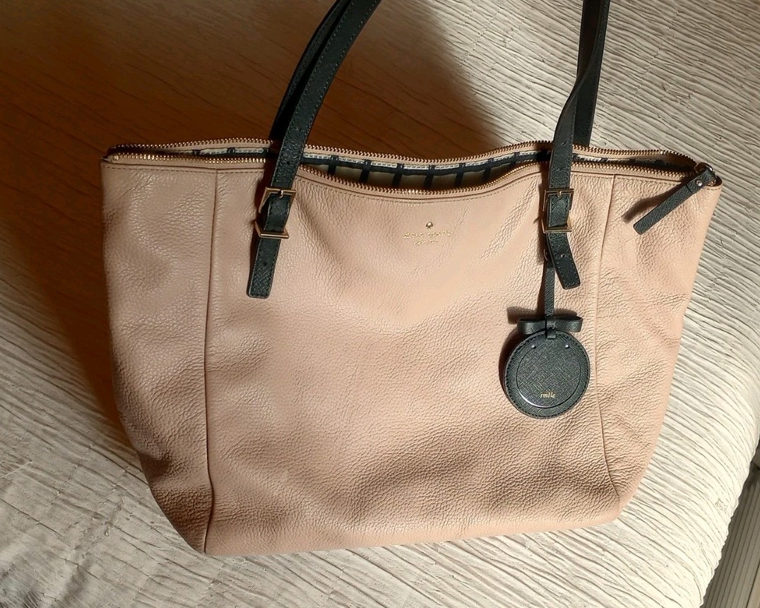 Kate Spade Large Leather Tote Bag Dusty Pink