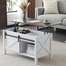 VINGLI 36" Coffee Table with Lifting top, Farmhouse Coffe Table with Storage,...