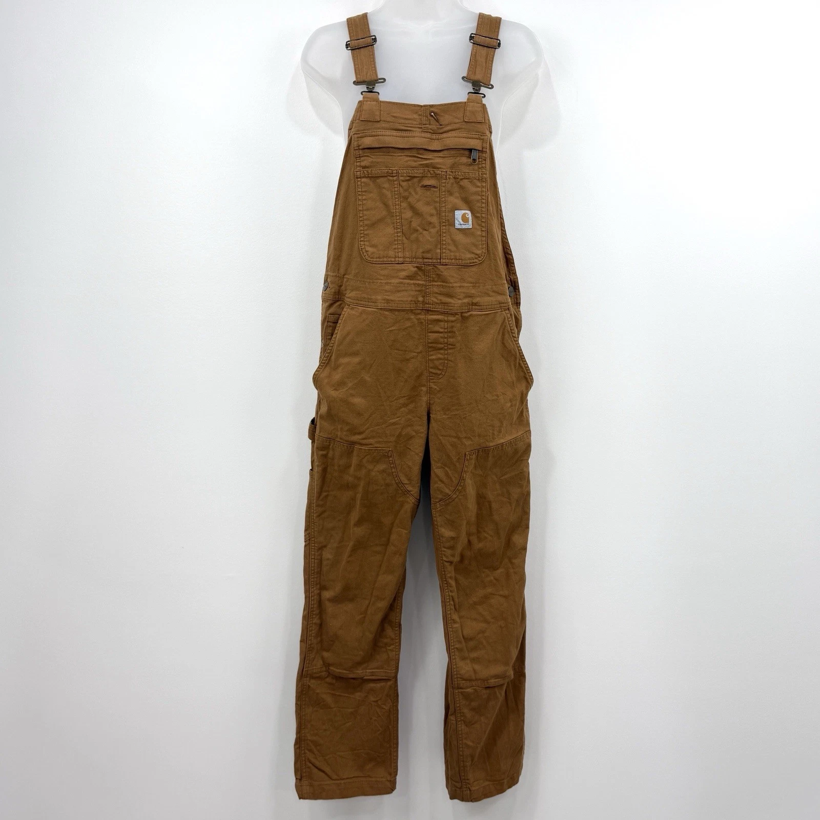 Carhartt Bib Overalls Women S Brown Loose Fit Double Knee OR242438-W Canvas Work
Opens in a new wind