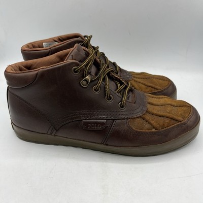 Polo Ralph Lauren Men Radus II Chukka Boots Solid Brown Suede Leather Size 8.5 D