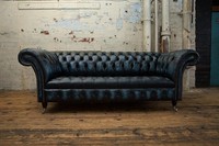 Ledersofa Sofa Couch Polster Garnitur 3 Sitzer Leder Sofas Couchen Chesterfield