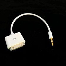 20cm Dock Connector To Aux 3.5mm Car Audio Cable for ipod and iphone