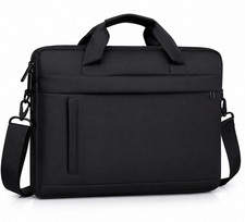 15.6" Laptop Briefcase Business Waterproof Bag Shoulder Messenger Case Black