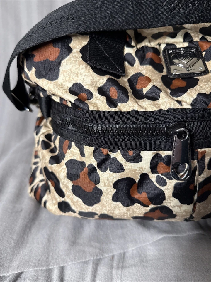 De Colección Brighton Bolso de Fin de Semana Estampado de Leopardo Forro de Lunares Correa para el Hombro Foto 4 de 4