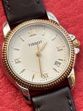 TISSOT Quartz Watch Silver Gold Unisex Dress Watch with New Bambi Strap