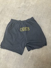Vintage Dodger Cadets Embroidered Black Cotton Shorts Made In USA Sz XL