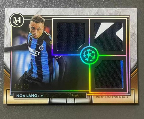 Noa Lang 2021-22 Topps Museum Collection UCL Triple Relic Gold 38/50 #SPTR-NL