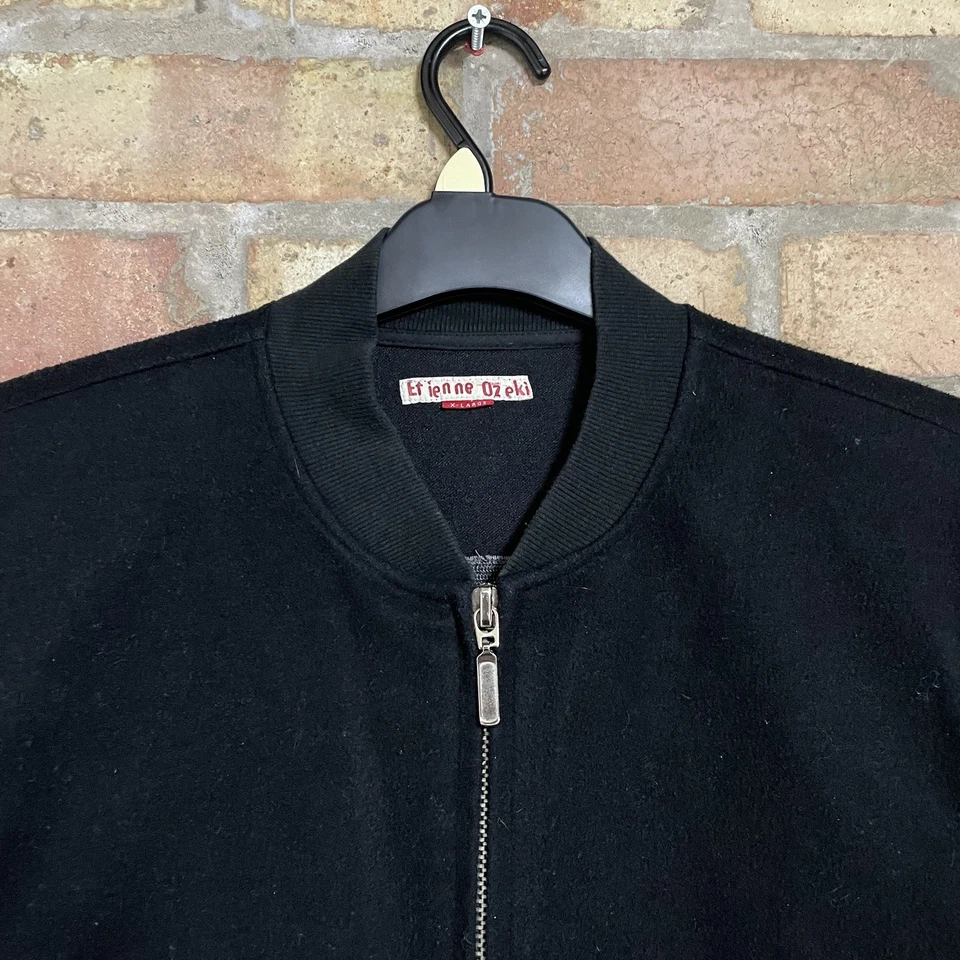 Etienne Ozeki Women’s Black Fleece Bomber Jacket Embroidered Extra Large XL - Image 2 of 4