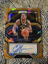 2020-21 Prizm Rookie Penmanship Cassius Stanley Orange Cracked Ice Auto (A-1-4)