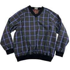 VTG Proquip Multicolor Tartan Plaid Pullover Pinewild L/S Pullover Jacket Size L