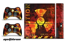 Skin Decal Wrap for Xbox 360 E Gaming Console & Controller Sticker MELTDOWN