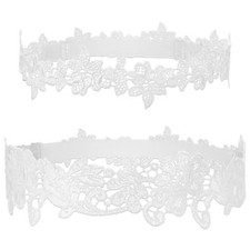 2 Pcs Plus Size Women's Wedding Bridal Garter Belts 15.75-29.92 Inch Adjustab...