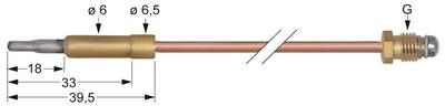 Thermoelement Länge 1200mm Flexibel Steckhülse ø6,0mm M8x1 | 80.000