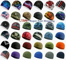 Fashion Sweat Wicking Bald Dome Skull Cap Helmet Liner Ski Men Women Beanie Hat
