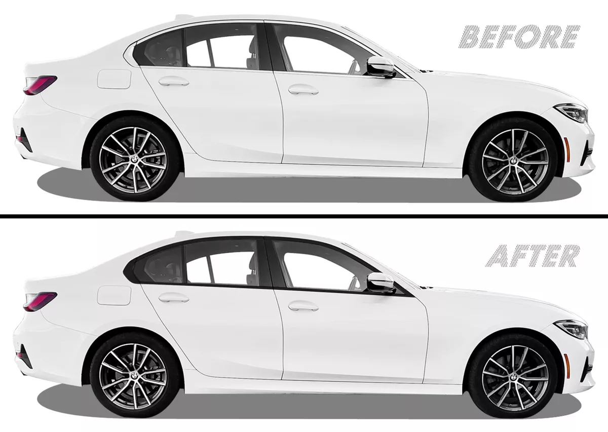 Chrome Delete Blackout Overlay for 2019 23 BMW 3 Series G20 Window Trim