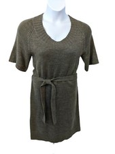 Mossimo Gray Acrylic Belted Sweater Dress Size L