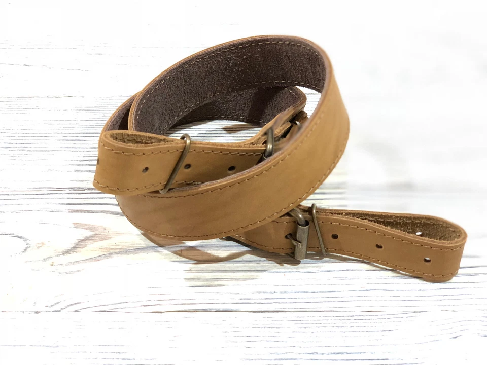 Real Leather Hunting Shotgun Rifle Sling Strap - Suede Padded - Image 2 of 4
