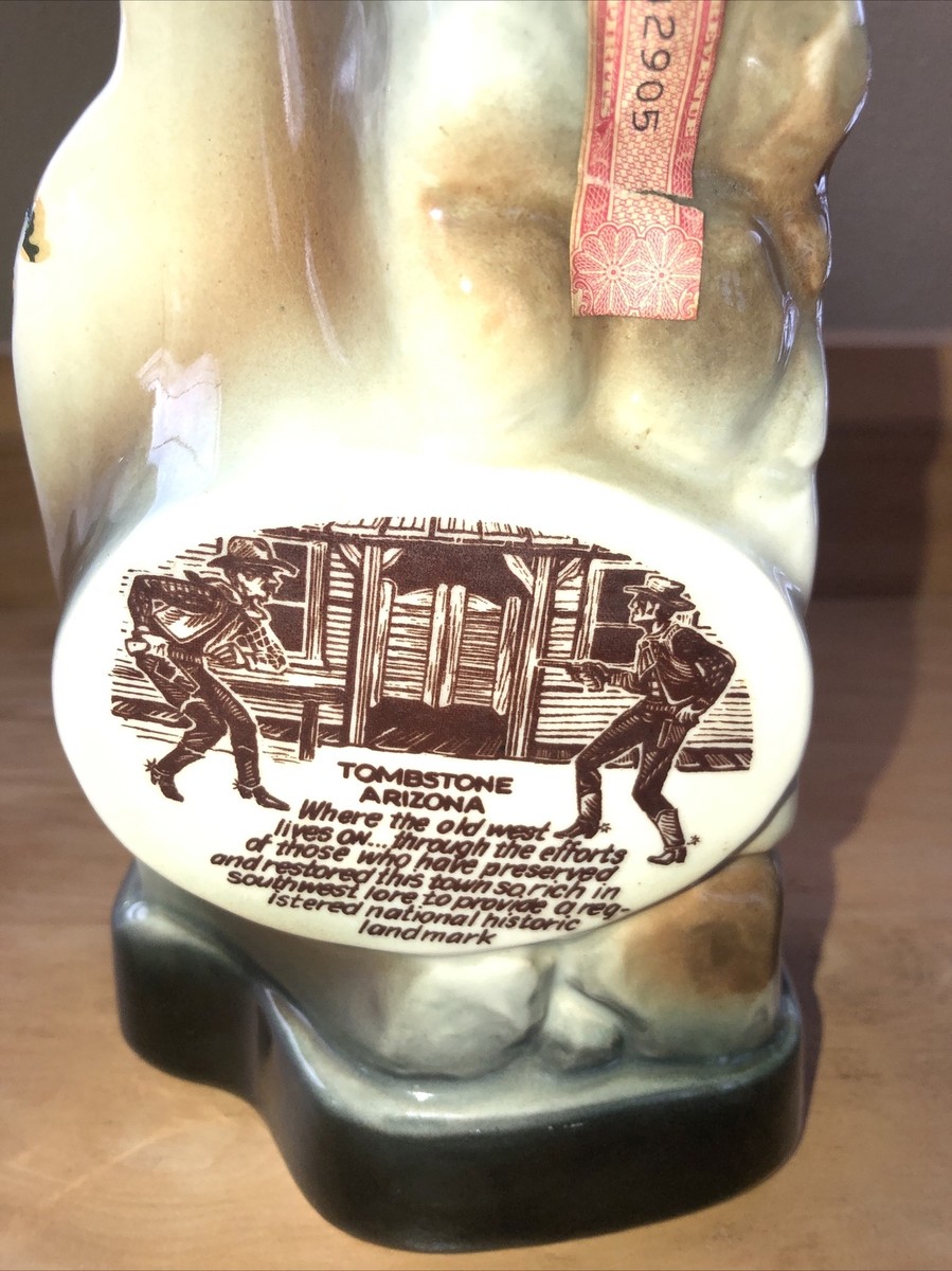 1970 Jim Beam Decanter Tombstone Arizona The Town Too Tough to Die