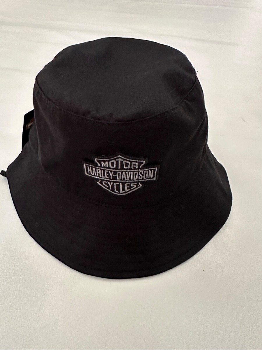 Harley Davidson Vandervest Green Bay Logo Graphic Black Bucket Hat