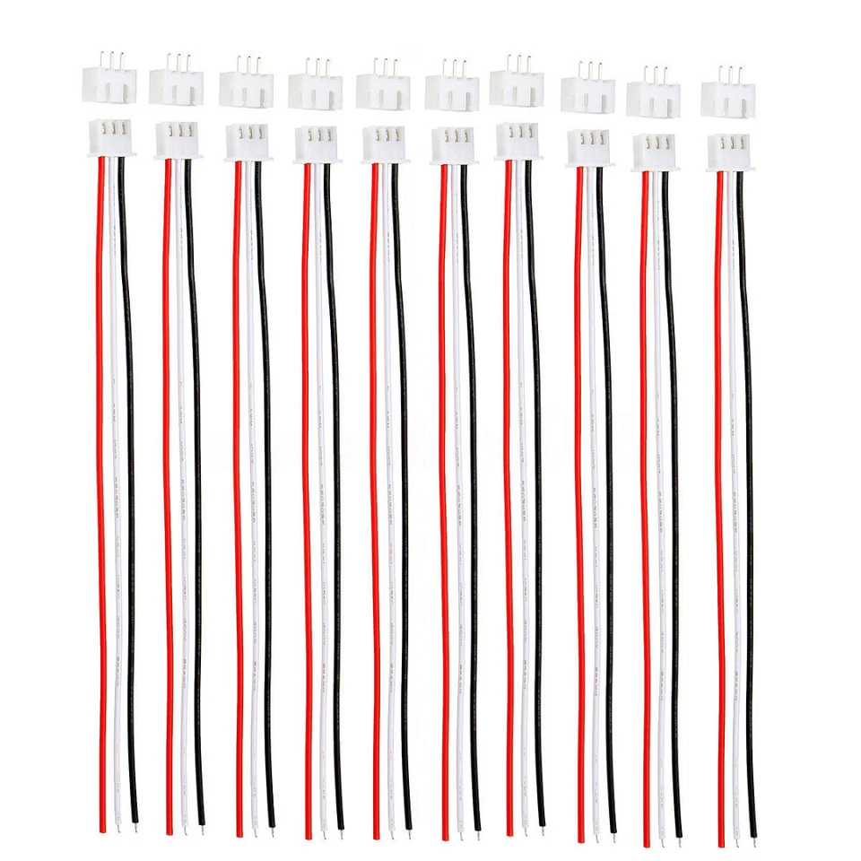 10 Satz Mini Micro JST XH 2.54mm 3-Pin Anschlussstecker mit Drähte Kabel 150MM - Bild 2 von 4