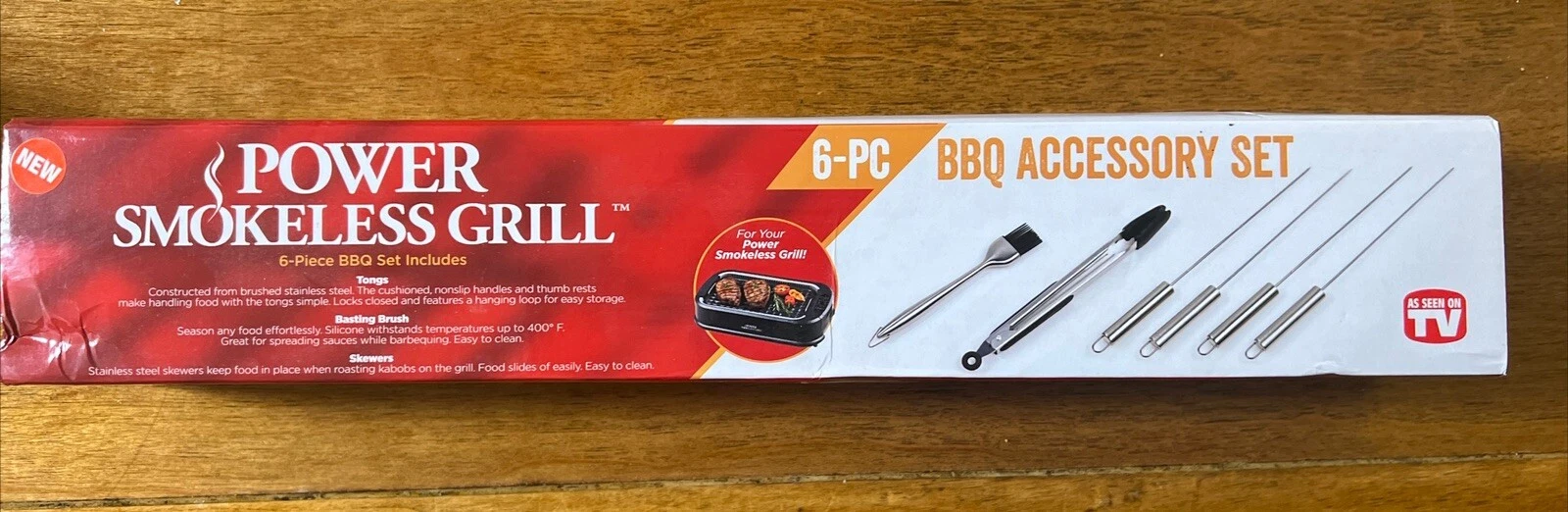 Power Smokeless Grill ACCESSORY KITS for Indoor Grill - 6 Piece Bbq Set