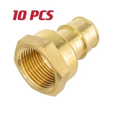 10 PCS EFIELD Pex-A 3/4"x3/4" Female Adapter Expansion Brass Fittings. Lead Free