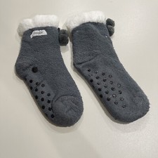 Snuggie Adult Grey Slipper Socks One Size
