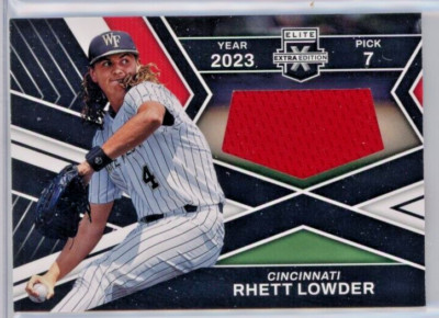 2023 Elite Extra Edition First Round Materials #FR-RHL Rhett Lowder RC - MINT