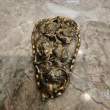 Large Antique Victorian Scarf/Dress Clip Pin Art Nouveau Floral 2"X3"