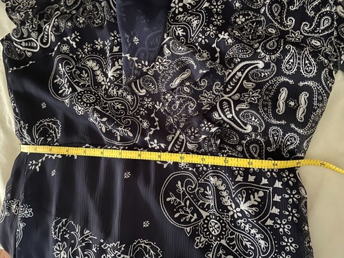 Chaps Maxi Dress Size 4 NWT Paisley Chiffon Flowy Tiered Ruffle Fairy Feminine - Picture 10 of 13