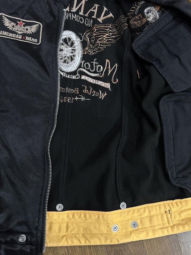 VANSON Cottons Embroidered Patch Single Riders Jacket men VANSON Cottons Embroidered Patch Single Riders Jacket men