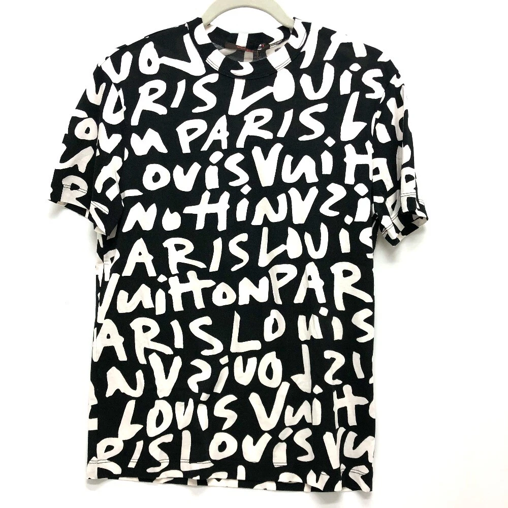 LOUIS VUITTON Monogram Graffiti logo/crew neck apparel Short sleeve T-shirt