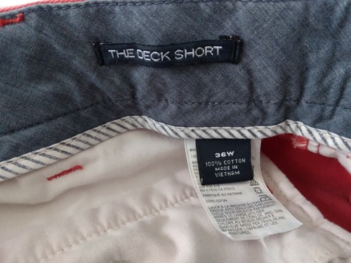 Nautica The Deck Shorts Classic Fit Men's Size 36 W Cotton Khaki Shorts - Picture 3 of 7