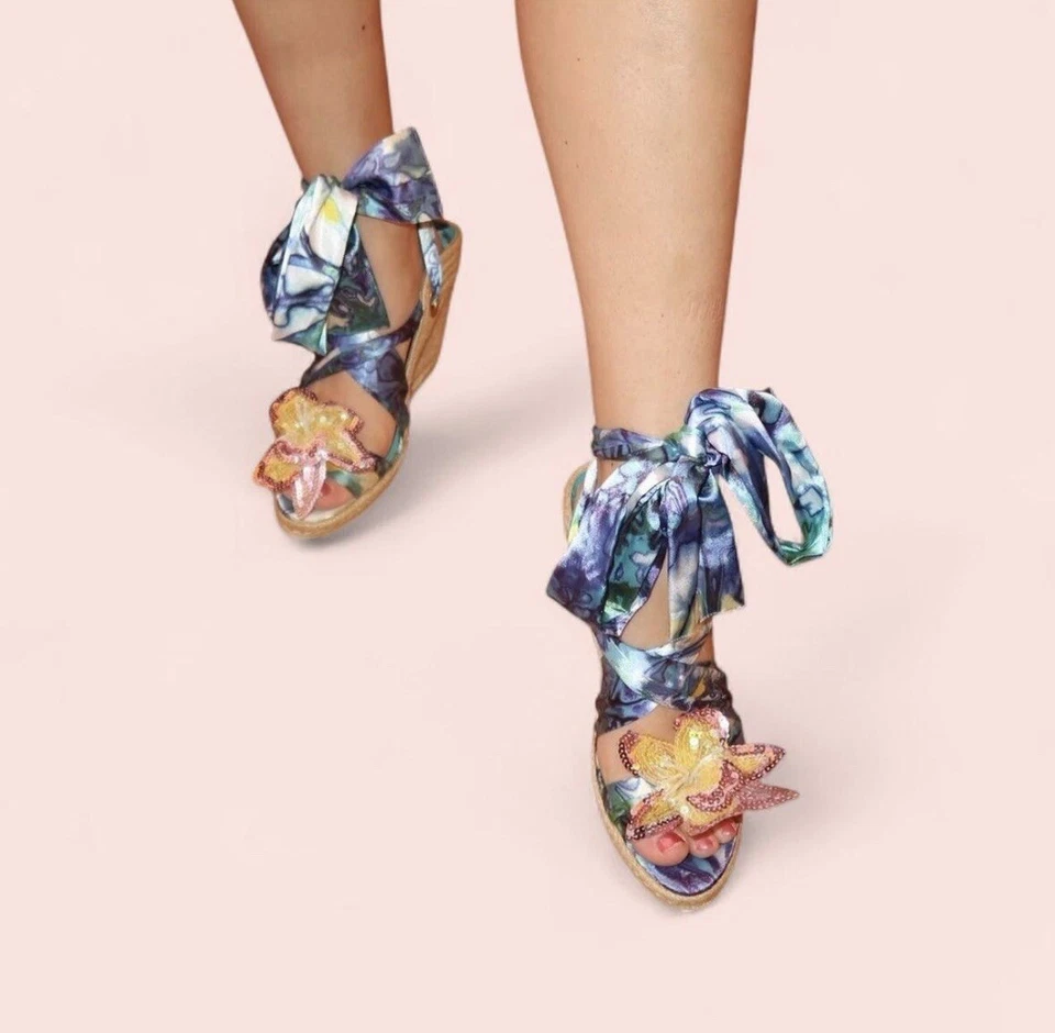 BCBG поколения разноцветный надежном клинья с блестками цветок. - Изображение 2 из 4