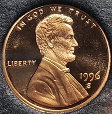 1996-S Gem Proof Lincoln Cent.