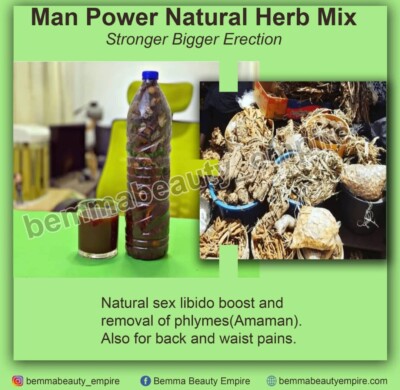 Man Power Naturkräuter. Verschiedene Wurzeln, Kräuter, Gewürze, Ginseng. Taille und Kraft