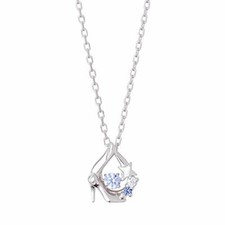 THE KISS DI-SN1400CB Disney Collection Princess Cinderella Silver Necklace