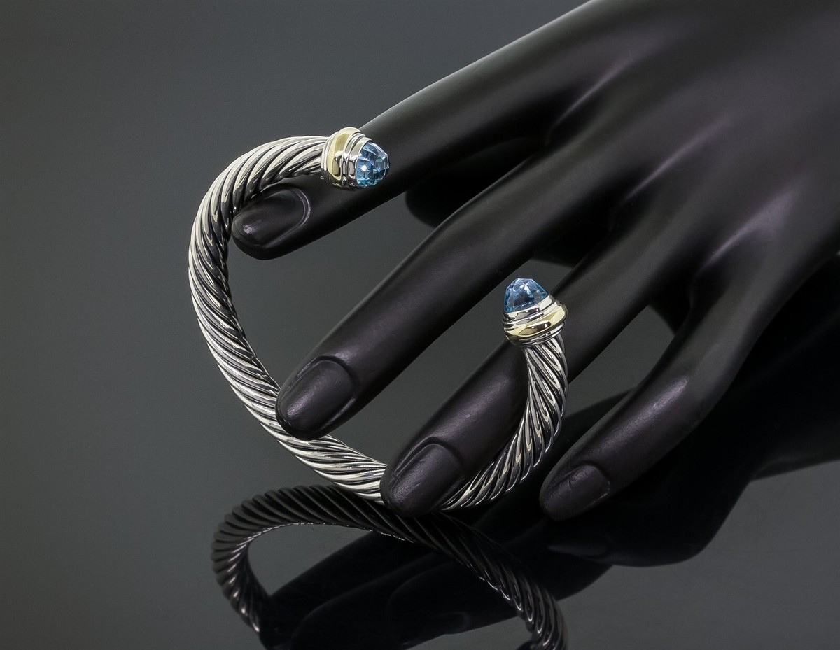 ●tow tow archive● dice bracelet blue TBH42ABTB017 Swiss Blue Topaz Rhodium Over Silver Bolo Bracelet 16.92ctw