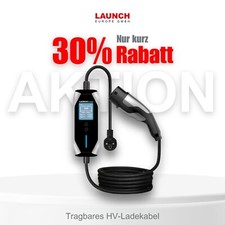 LAUNCH Europe EV Tragbar Typ 2,einstellbar bis zum 16,7M, IP65, 3 Phasen und TÜV