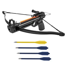50 lb Mini Crossbow Pistol w/ 5 Bolts Hand Held Archery Hunting Cross Bow Arrows
