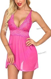 Sexy Lingerie Women's Lace Babydoll Chemise Nightwear Sleepwear Dress Plus Size