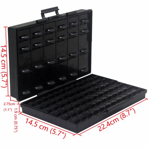 AideTek BOXALL96 ESD Safe Enclosure 96 Holes Lids label box organizer tiny parts - Picture 3 of 8