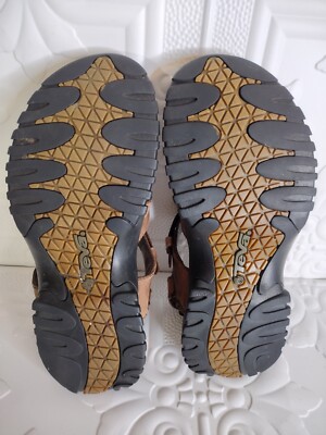 Teva Mens 6553 Brown Waterproof Leather Fisherman Sandals Outdoor Hiking Size 10 Men main image 4