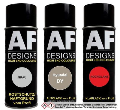 Spraydose für Hyundai DY Silky Beige Metallic Autolack Klarlack Grundierung  Set