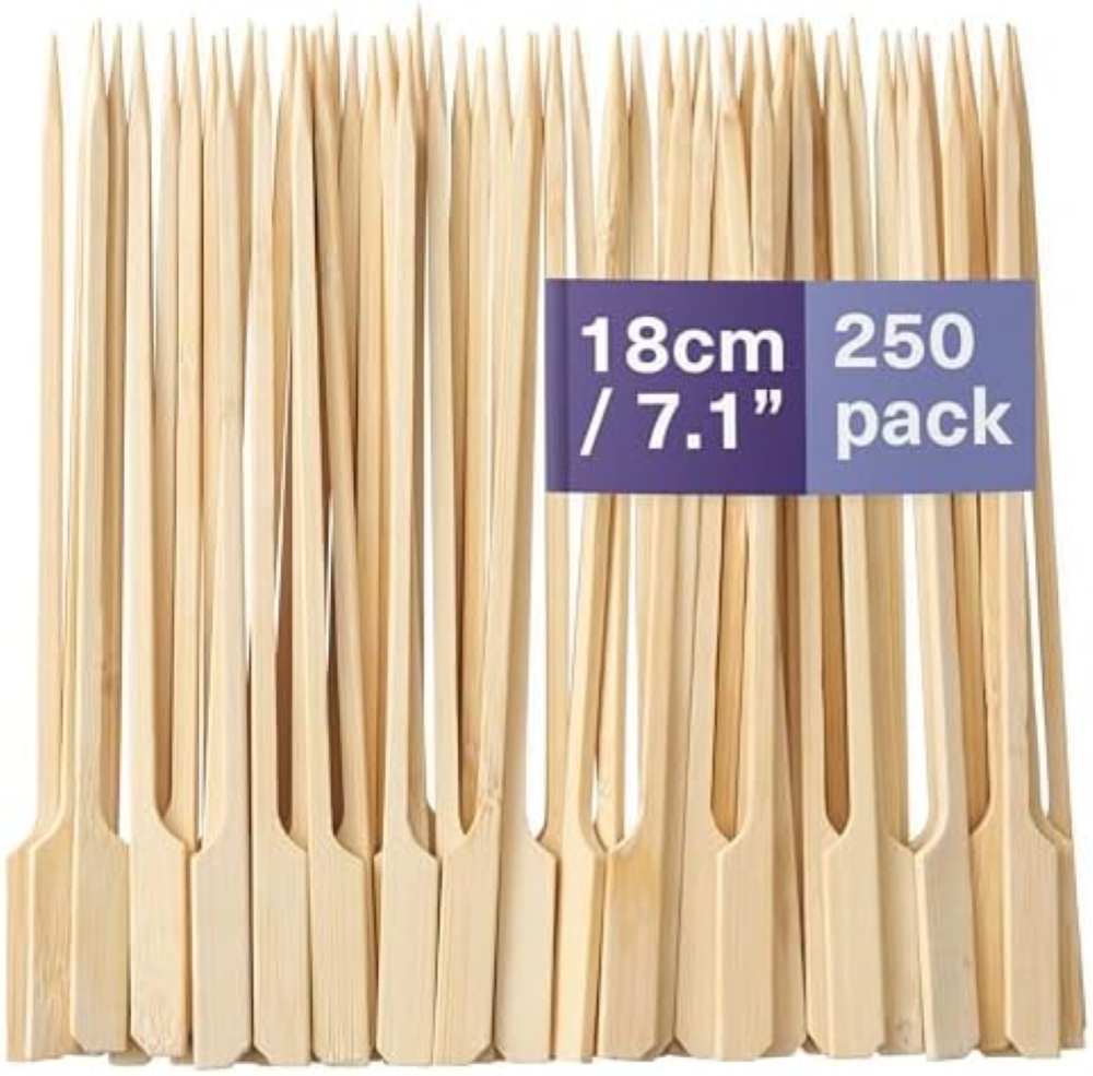 MATANA 250 Spiedini di Legno, 18cm - Barbecue, Kebab, Finger Food, Mashmallows,