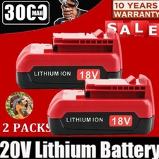2pack 18V Lithium Ion Battery for Porter Cable 18 Volt PC18B PC18BL PC18BLX Tool