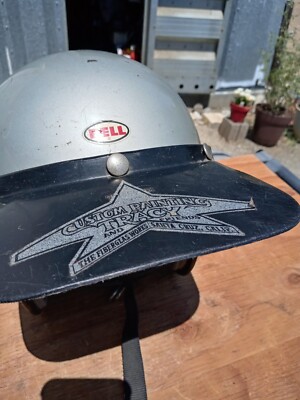 Vintage Bell Super Magnum Helmet 70s Motorcycle Gray Toptex Size 7