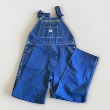 Liberty Overalls Mens 38x32 Blue Workwear Carpenter Utility Pocket Bib Denim