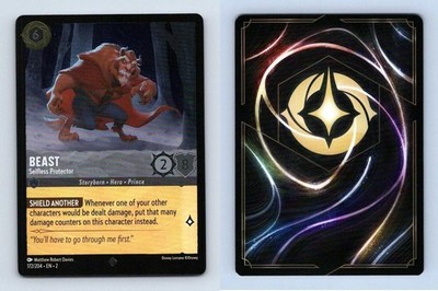 Beast #172/204 Lorcana Rise Of The Floodborn 2023 Disney Super Rare Foil TCG